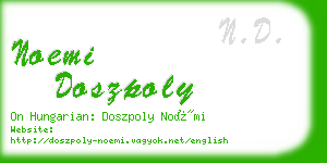 noemi doszpoly business card
